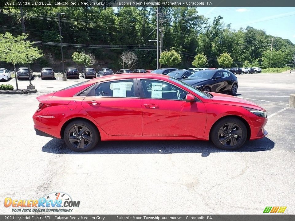 2021 Hyundai Elantra SEL Calypso Red / Medium Gray Photo #1