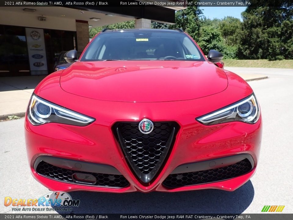 2021 Alfa Romeo Stelvio Ti AWD Alfa Rosso (Red) / Black Photo #2