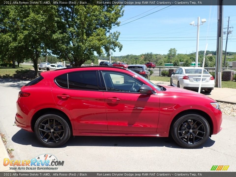 2021 Alfa Romeo Stelvio Ti AWD Alfa Rosso (Red) / Black Photo #4