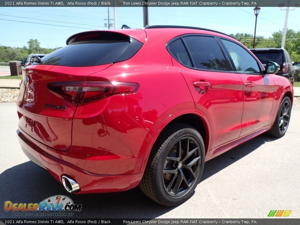 2021 Alfa Romeo Stelvio Ti AWD Alfa Rosso (Red) / Black Photo #5