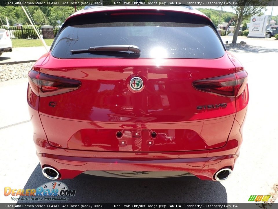 2021 Alfa Romeo Stelvio Ti AWD Alfa Rosso (Red) / Black Photo #6