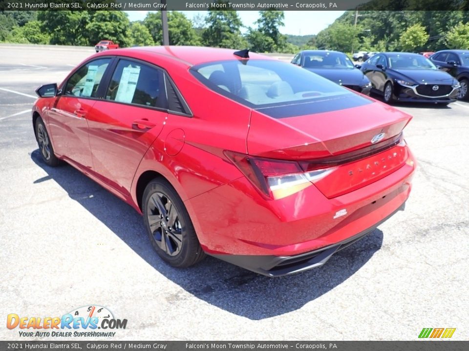 2021 Hyundai Elantra SEL Calypso Red / Medium Gray Photo #6