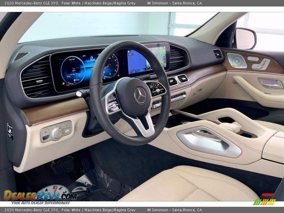 2020 Mercedes-Benz GLE 350 Polar White / Macchiato Beige/Magma Grey Photo #14