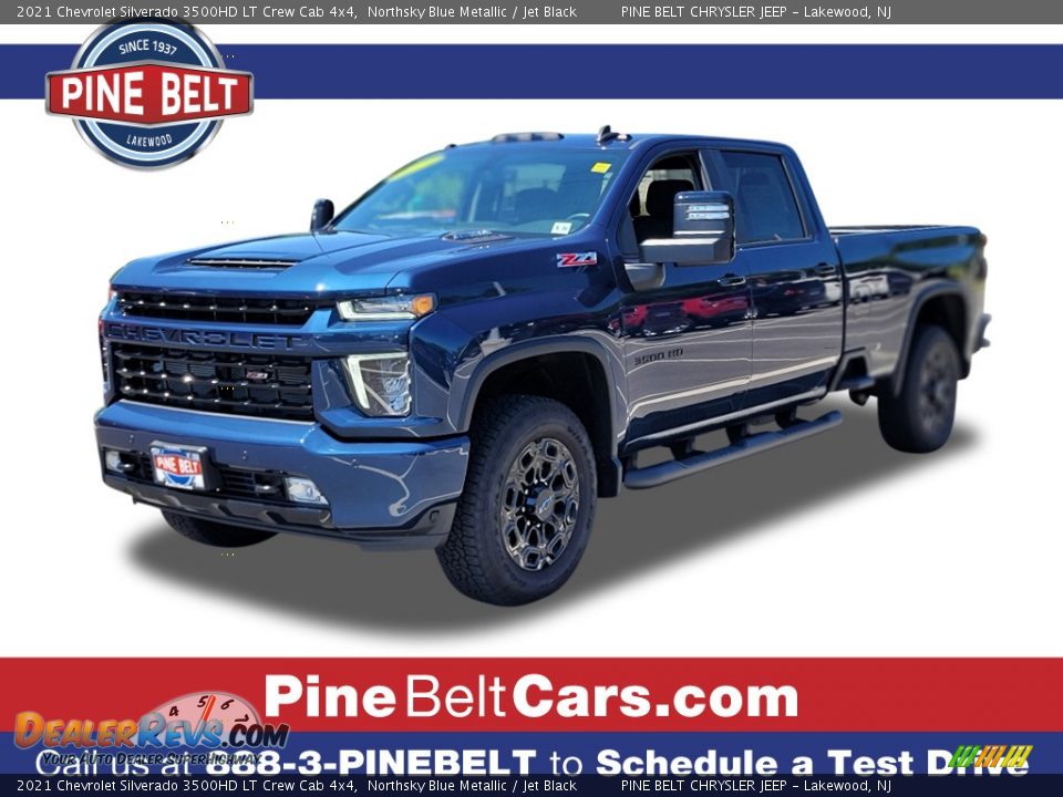 2021 Chevrolet Silverado 3500HD LT Crew Cab 4x4 Northsky Blue Metallic / Jet Black Photo #1