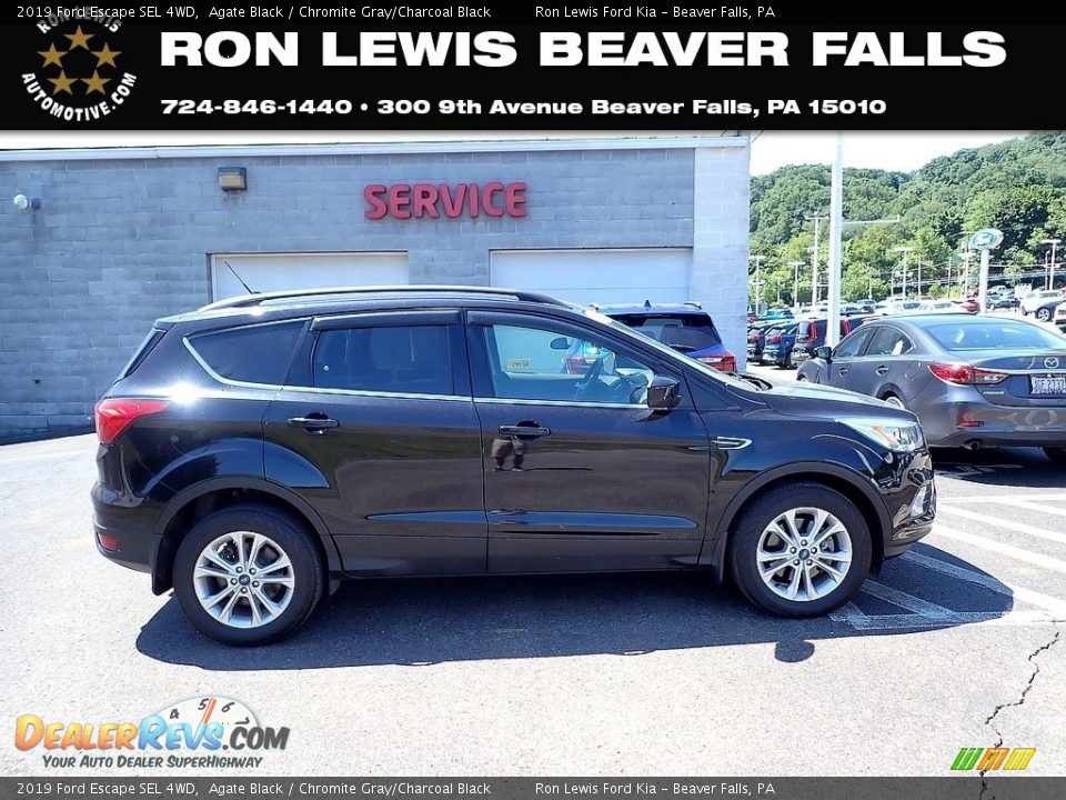 2019 Ford Escape SEL 4WD Agate Black / Chromite Gray/Charcoal Black Photo #1