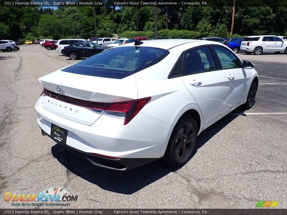 2021 Hyundai Elantra SEL Quartz White / Medium Gray Photo #2