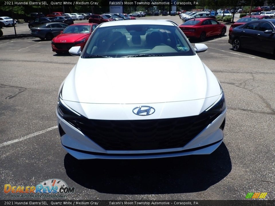 2021 Hyundai Elantra SEL Quartz White / Medium Gray Photo #4