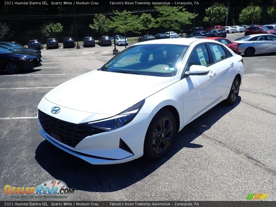 2021 Hyundai Elantra SEL Quartz White / Medium Gray Photo #5