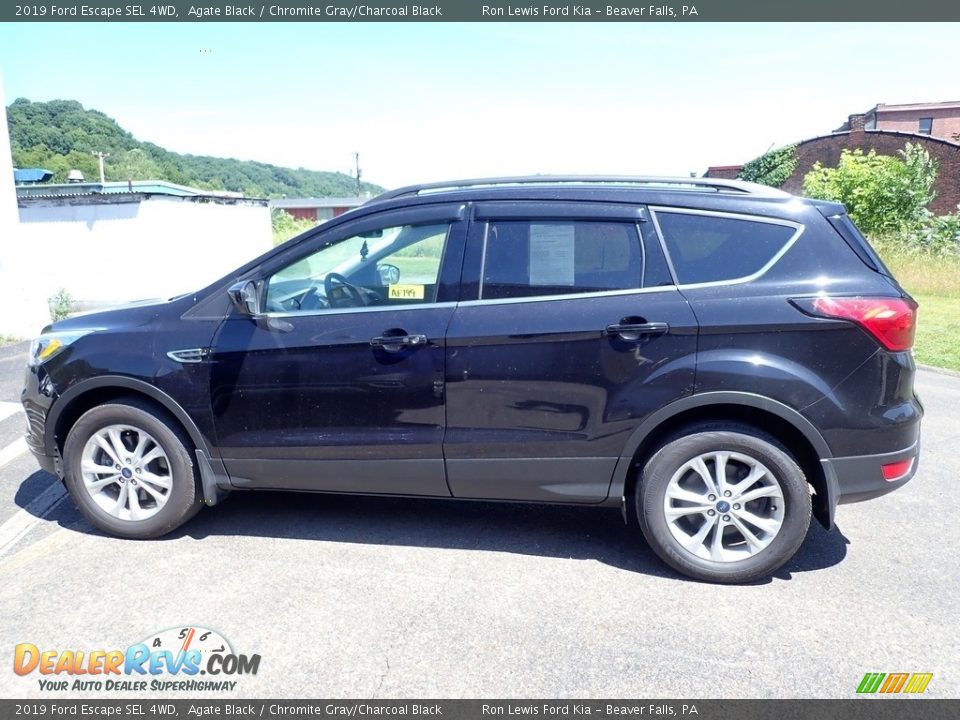 2019 Ford Escape SEL 4WD Agate Black / Chromite Gray/Charcoal Black Photo #6