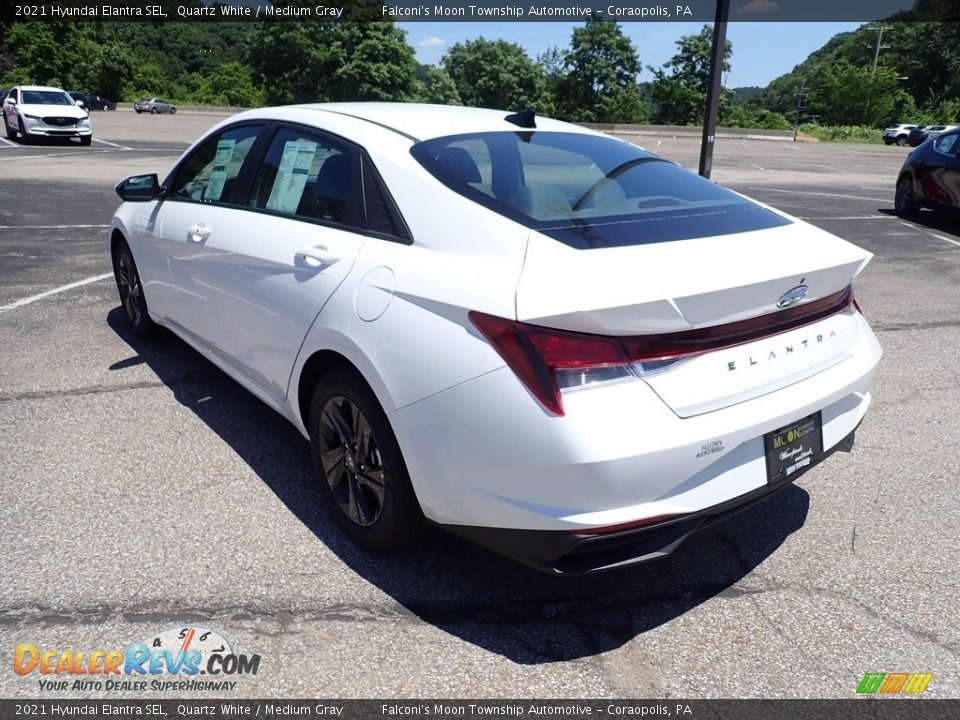 2021 Hyundai Elantra SEL Quartz White / Medium Gray Photo #7