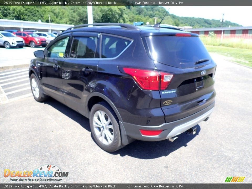 2019 Ford Escape SEL 4WD Agate Black / Chromite Gray/Charcoal Black Photo #7