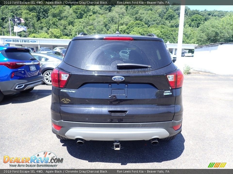 2019 Ford Escape SEL 4WD Agate Black / Chromite Gray/Charcoal Black Photo #8