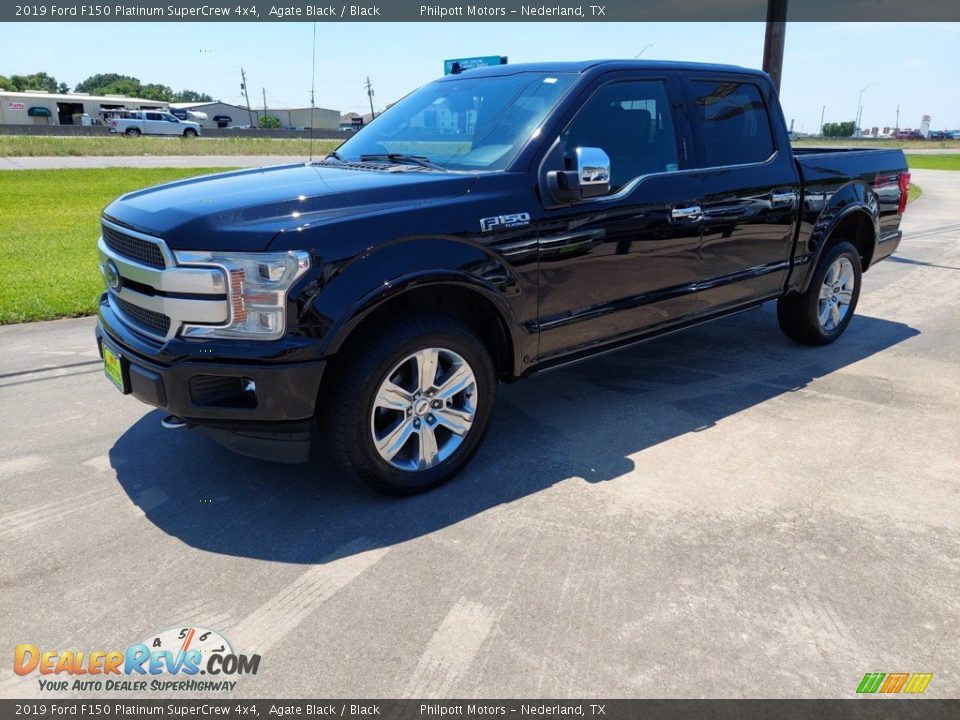 2019 Ford F150 Platinum SuperCrew 4x4 Agate Black / Black Photo #3