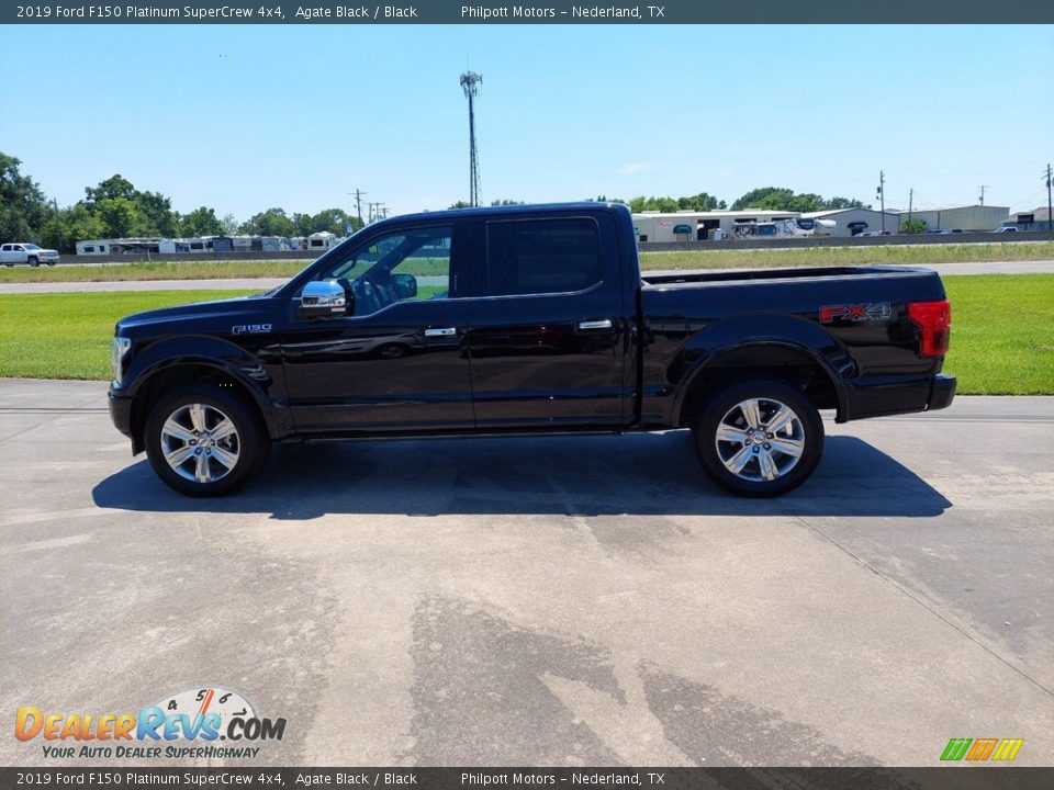 2019 Ford F150 Platinum SuperCrew 4x4 Agate Black / Black Photo #4