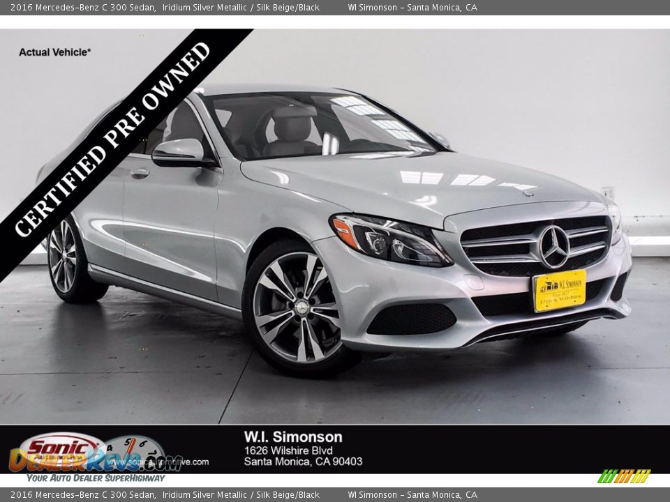 2016 Mercedes-Benz C 300 Sedan Iridium Silver Metallic / Silk Beige/Black Photo #1