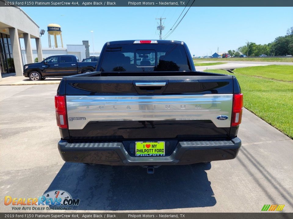 2019 Ford F150 Platinum SuperCrew 4x4 Agate Black / Black Photo #6