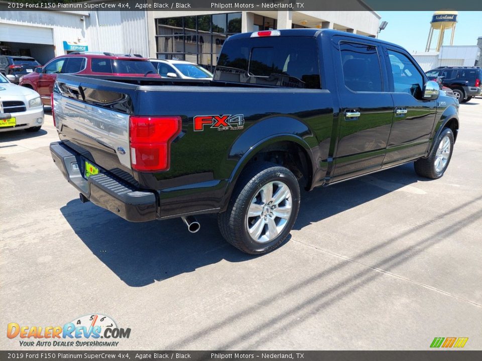 2019 Ford F150 Platinum SuperCrew 4x4 Agate Black / Black Photo #7