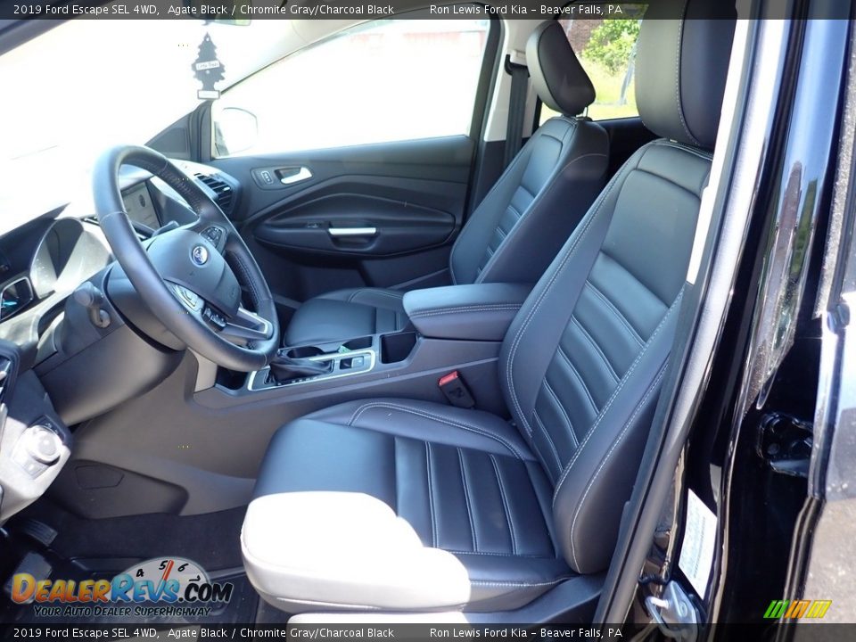 2019 Ford Escape SEL 4WD Agate Black / Chromite Gray/Charcoal Black Photo #16