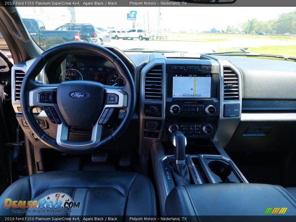 2019 Ford F150 Platinum SuperCrew 4x4 Agate Black / Black Photo #11