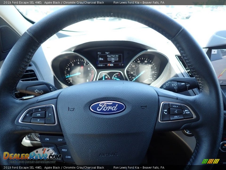 2019 Ford Escape SEL 4WD Agate Black / Chromite Gray/Charcoal Black Photo #23