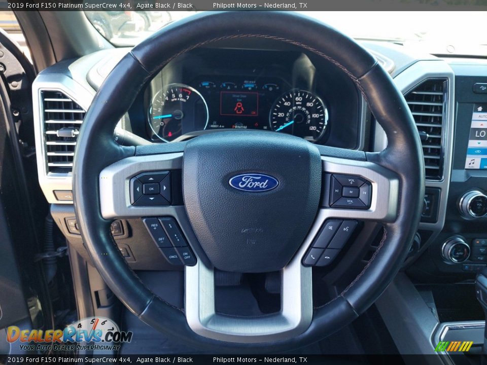 2019 Ford F150 Platinum SuperCrew 4x4 Agate Black / Black Photo #15