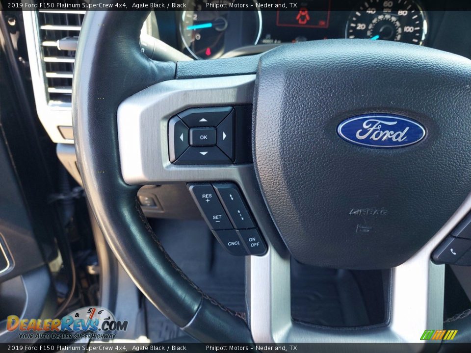 2019 Ford F150 Platinum SuperCrew 4x4 Agate Black / Black Photo #16