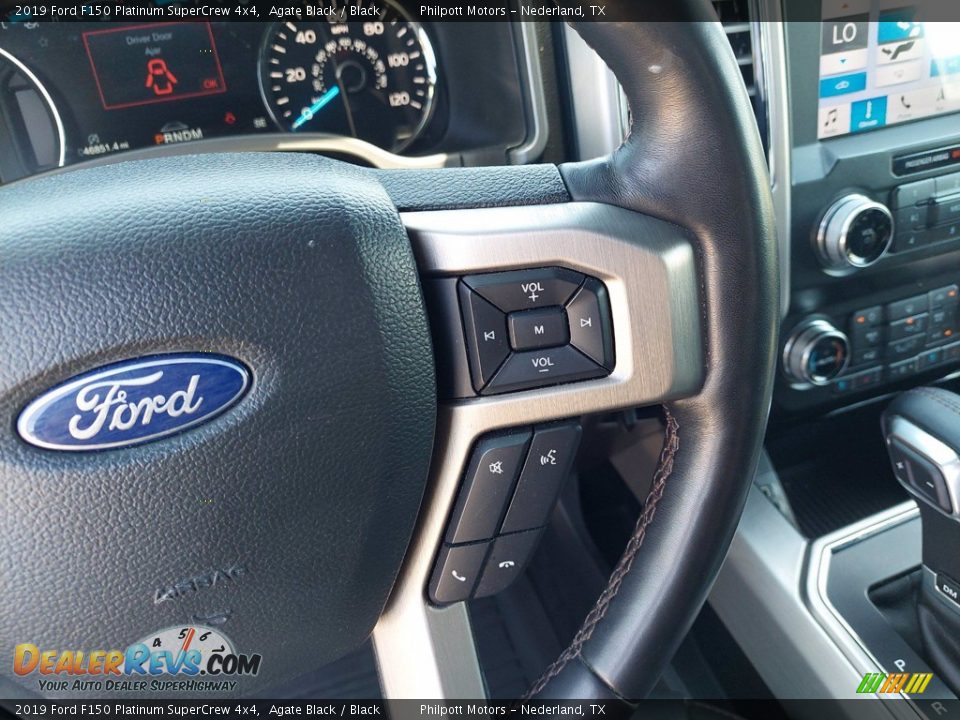 2019 Ford F150 Platinum SuperCrew 4x4 Agate Black / Black Photo #17