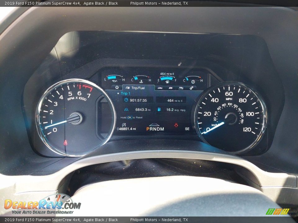 2019 Ford F150 Platinum SuperCrew 4x4 Agate Black / Black Photo #18