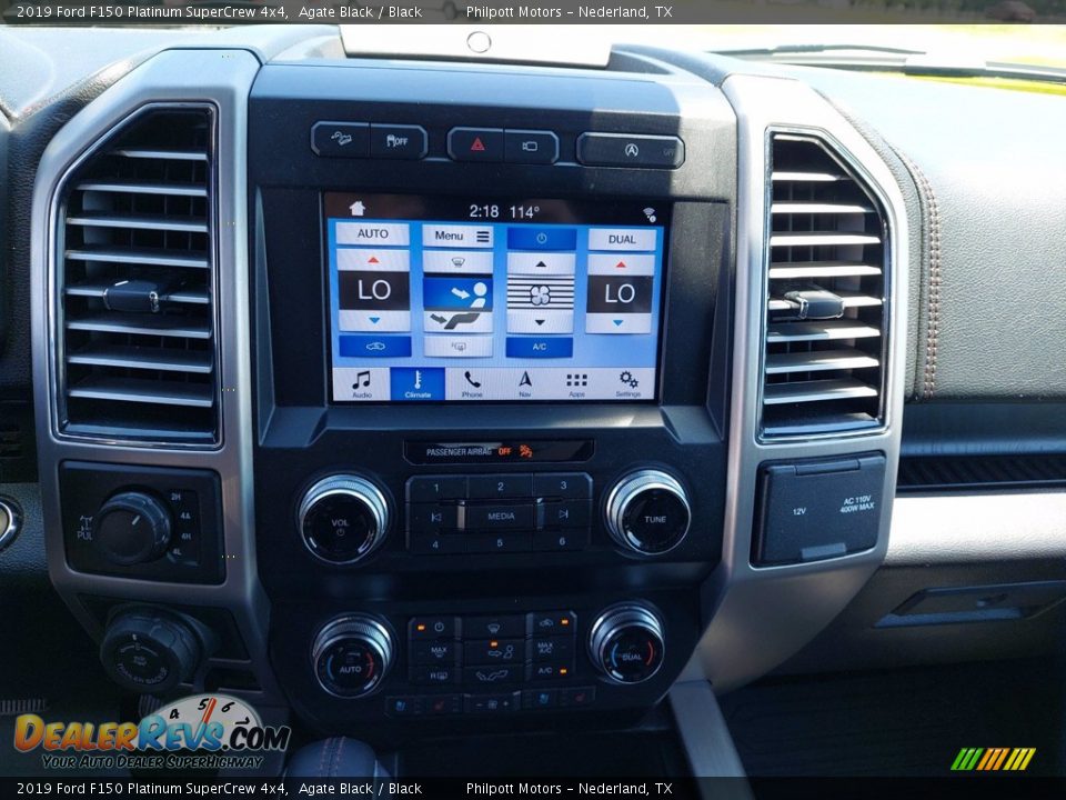 2019 Ford F150 Platinum SuperCrew 4x4 Agate Black / Black Photo #19