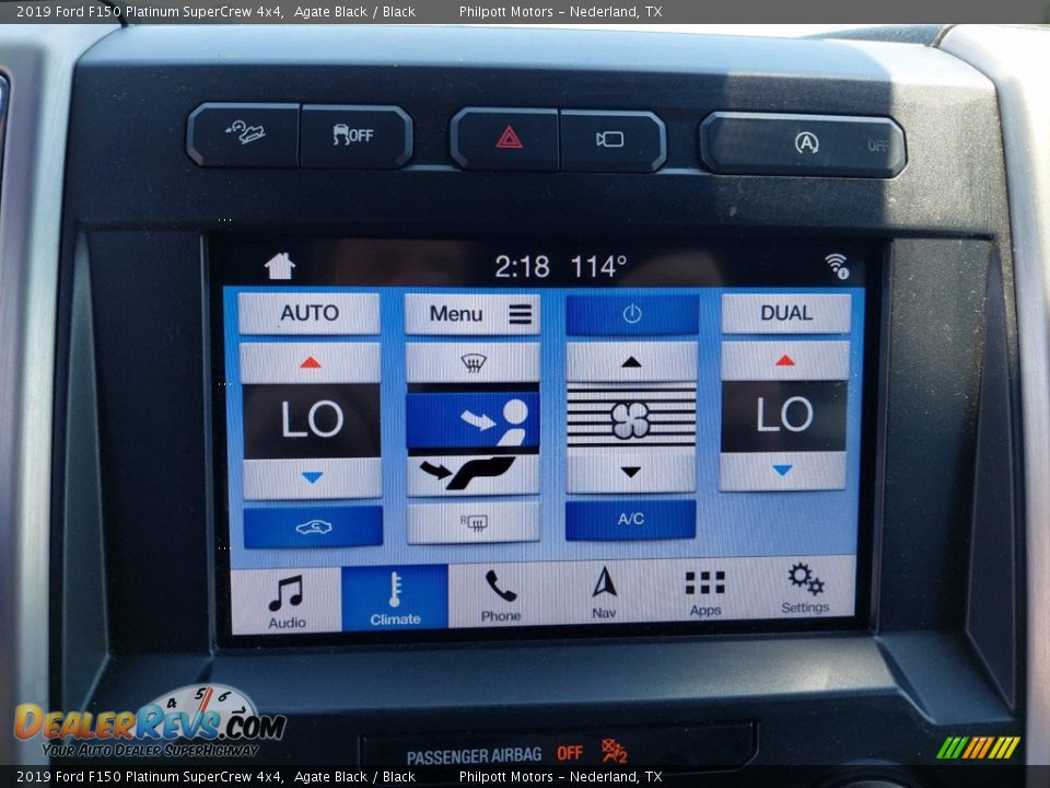 2019 Ford F150 Platinum SuperCrew 4x4 Agate Black / Black Photo #20