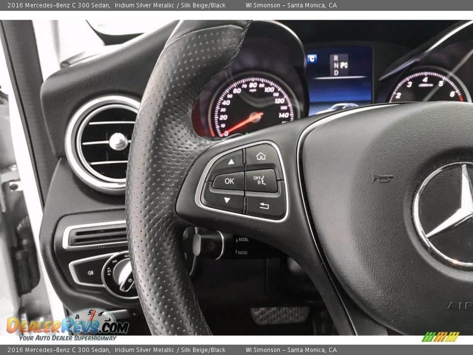 2016 Mercedes-Benz C 300 Sedan Iridium Silver Metallic / Silk Beige/Black Photo #19