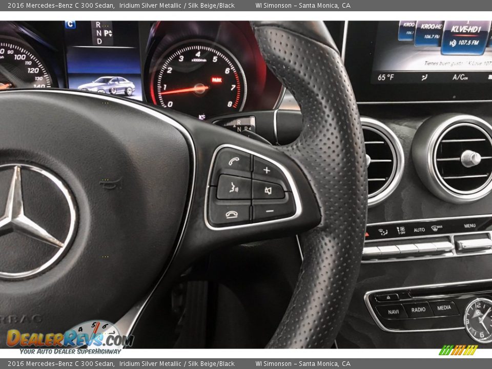 2016 Mercedes-Benz C 300 Sedan Iridium Silver Metallic / Silk Beige/Black Photo #20