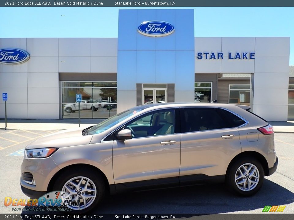 2021 Ford Edge SEL AWD Desert Gold Metallic / Dune Photo #1