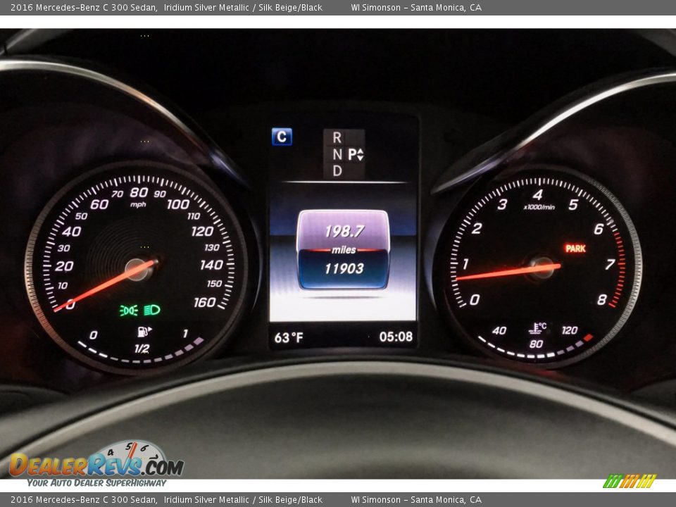 2016 Mercedes-Benz C 300 Sedan Iridium Silver Metallic / Silk Beige/Black Photo #21