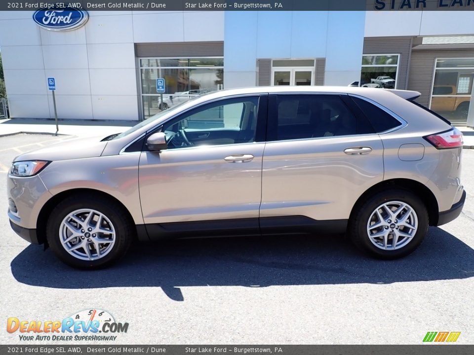 2021 Ford Edge SEL AWD Desert Gold Metallic / Dune Photo #2