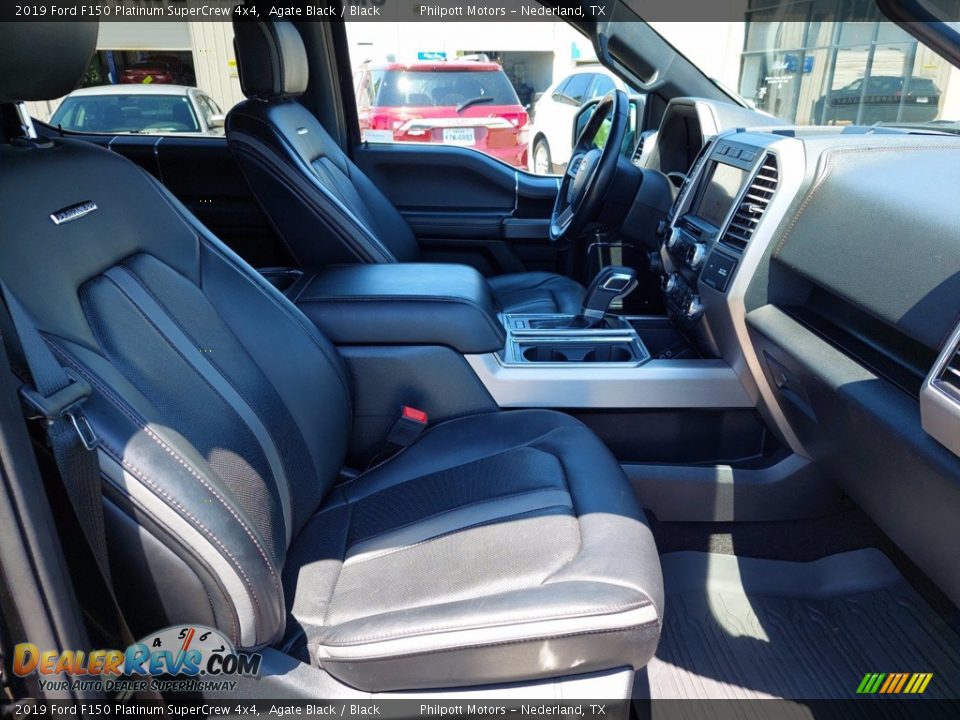 2019 Ford F150 Platinum SuperCrew 4x4 Agate Black / Black Photo #25