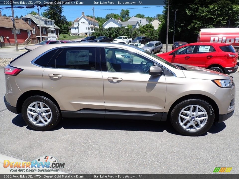 Desert Gold Metallic 2021 Ford Edge SEL AWD Photo #7