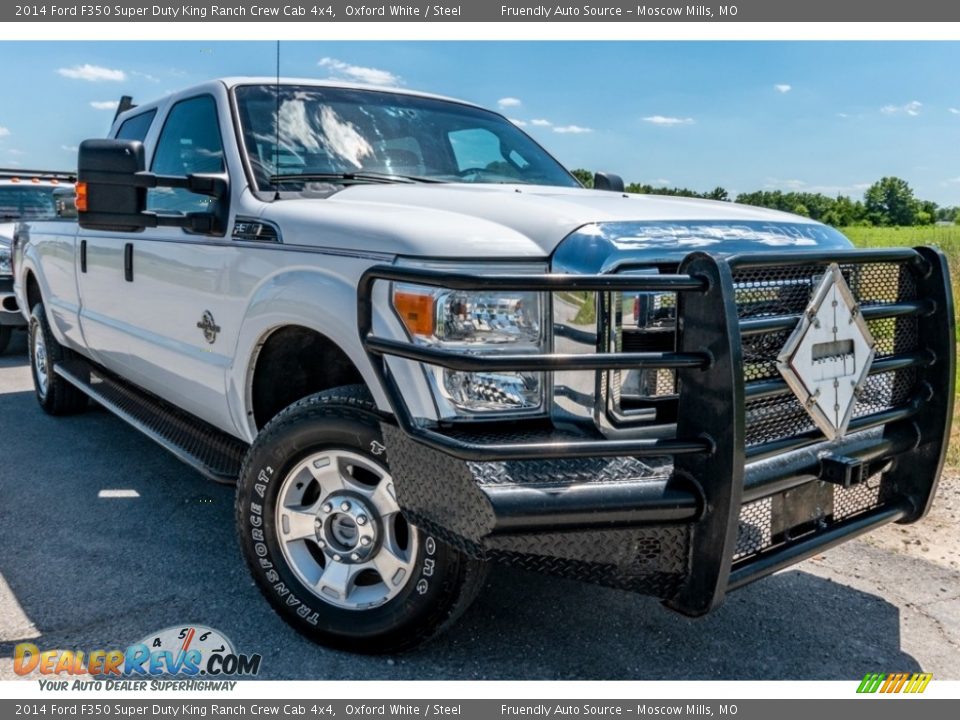 2014 Ford F350 Super Duty King Ranch Crew Cab 4x4 Oxford White / Steel Photo #1
