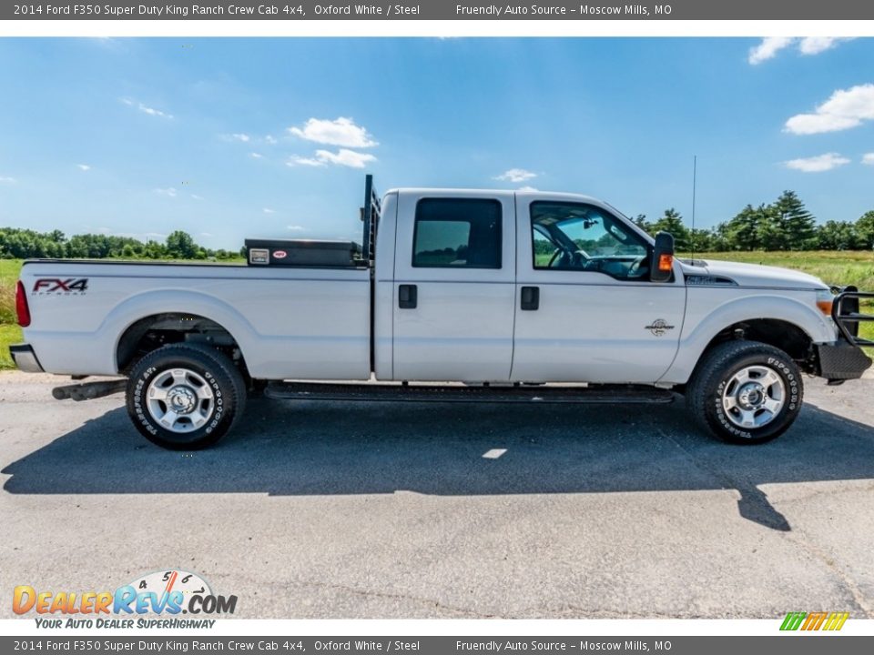 2014 Ford F350 Super Duty King Ranch Crew Cab 4x4 Oxford White / Steel Photo #3