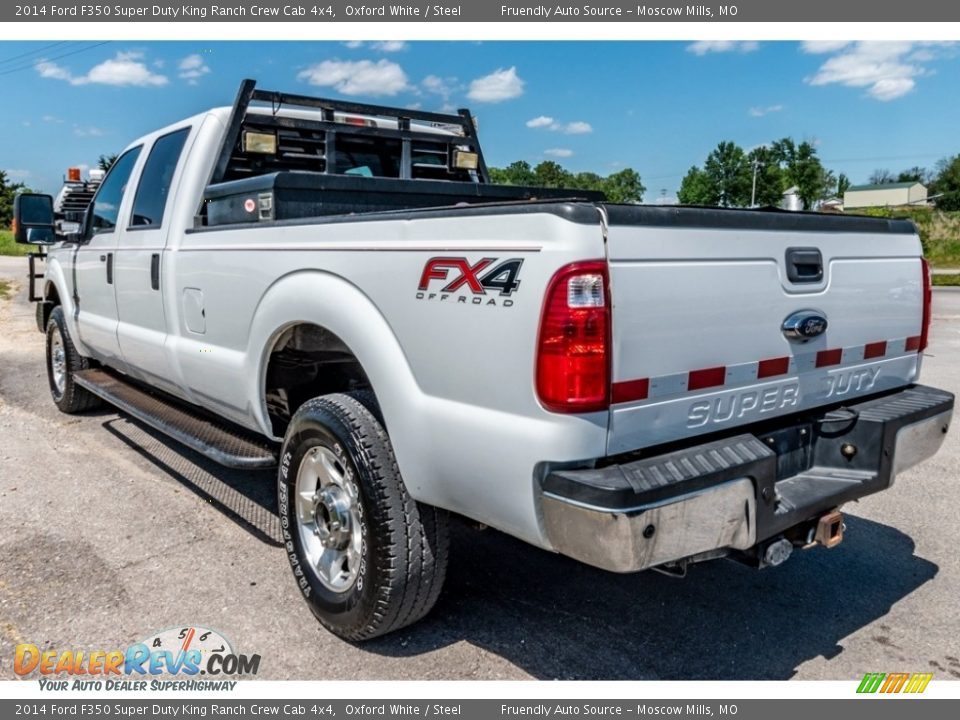 2014 Ford F350 Super Duty King Ranch Crew Cab 4x4 Oxford White / Steel Photo #6