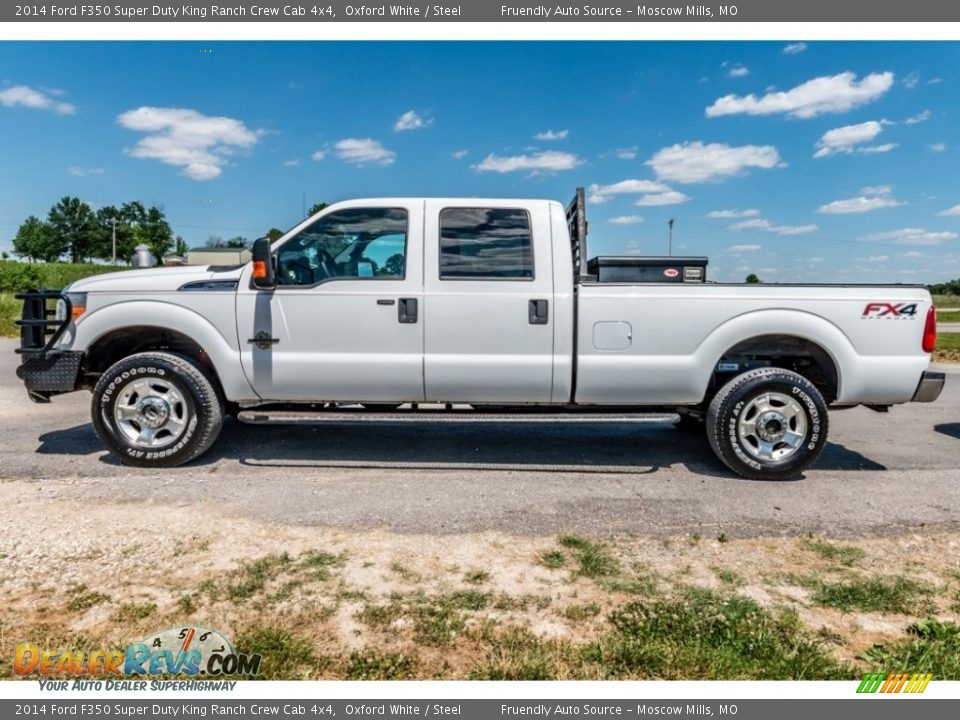 2014 Ford F350 Super Duty King Ranch Crew Cab 4x4 Oxford White / Steel Photo #7