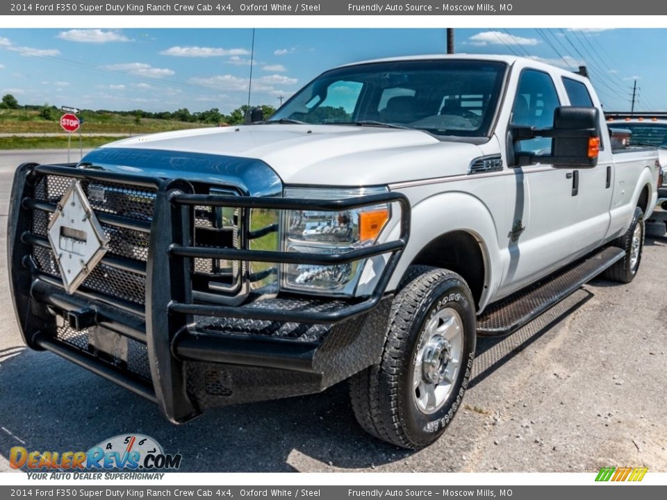 2014 Ford F350 Super Duty King Ranch Crew Cab 4x4 Oxford White / Steel Photo #8