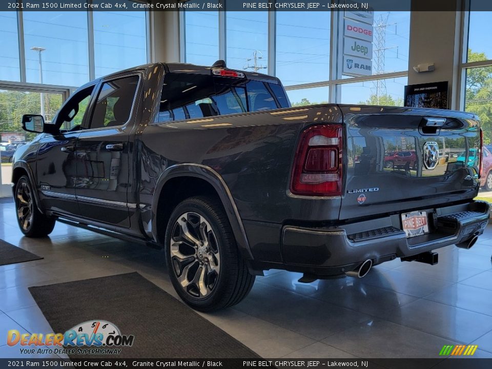 2021 Ram 1500 Limited Crew Cab 4x4 Granite Crystal Metallic / Black Photo #6