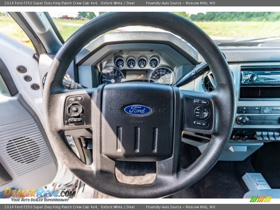 2014 Ford F350 Super Duty King Ranch Crew Cab 4x4 Oxford White / Steel Photo #36