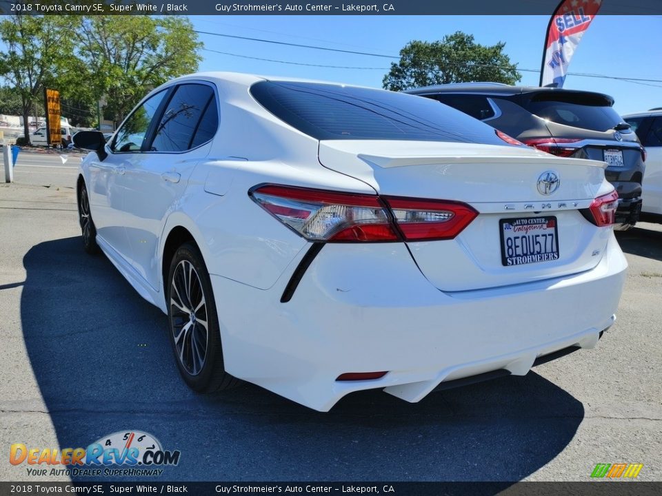 2018 Toyota Camry SE Super White / Black Photo #5