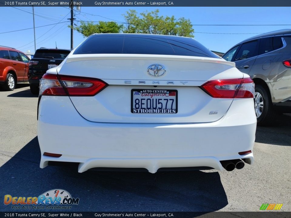 2018 Toyota Camry SE Super White / Black Photo #6