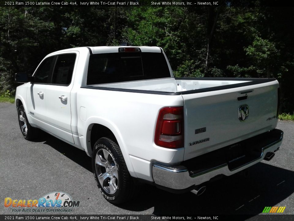 2021 Ram 1500 Laramie Crew Cab 4x4 Ivory White Tri-Coat Pearl / Black Photo #9