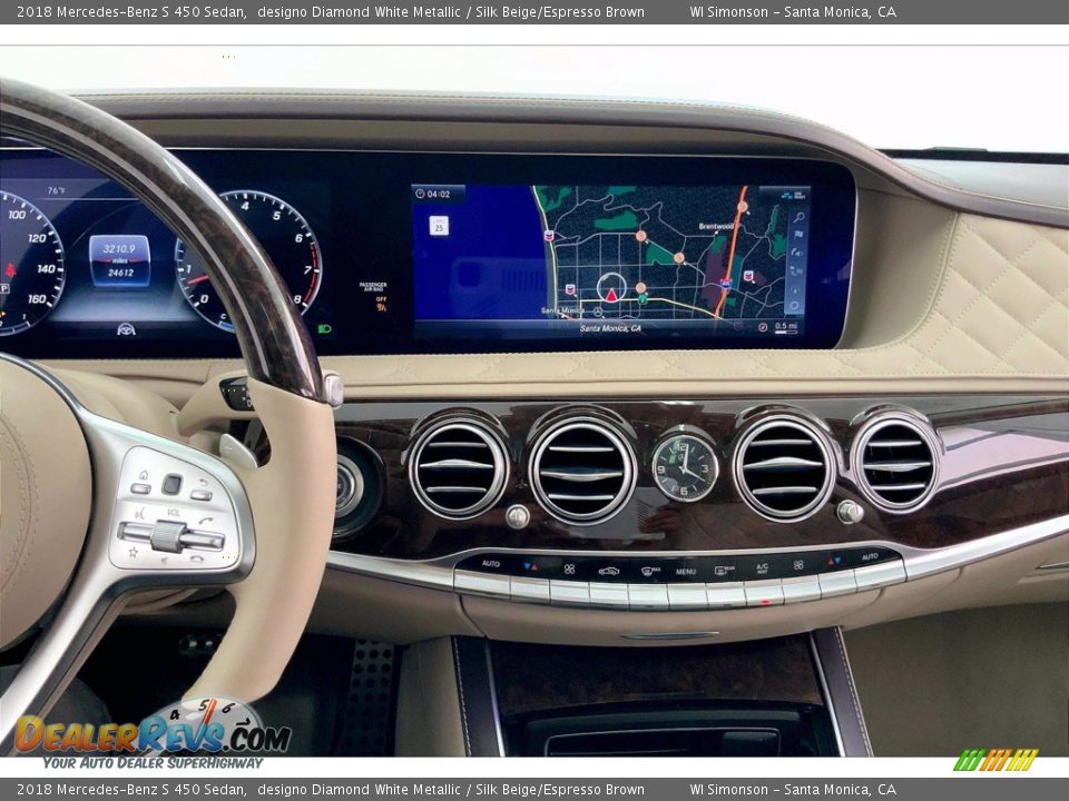 2018 Mercedes-Benz S 450 Sedan designo Diamond White Metallic / Silk Beige/Espresso Brown Photo #5