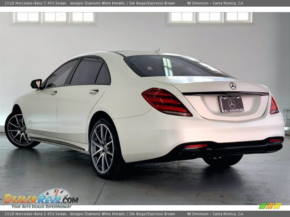 2018 Mercedes-Benz S 450 Sedan designo Diamond White Metallic / Silk Beige/Espresso Brown Photo #9