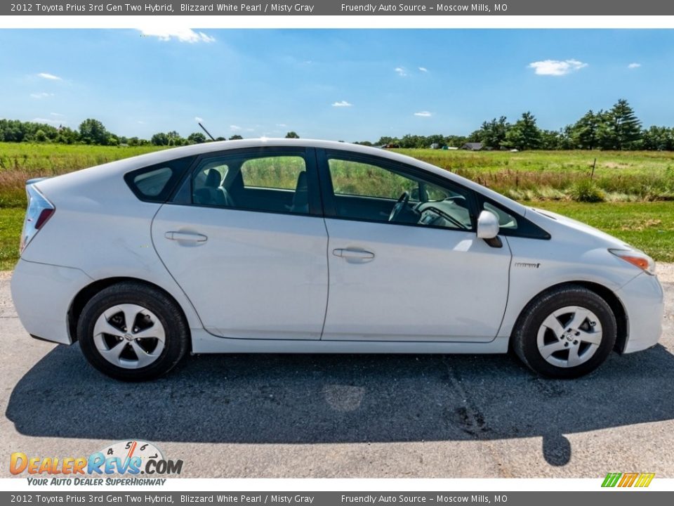 2012 Toyota Prius 3rd Gen Two Hybrid Blizzard White Pearl / Misty Gray Photo #3